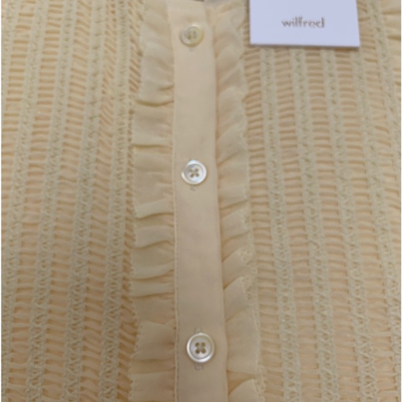 Aritzia Wilfred Fiji Blouse Soft Yellow (M) - Picture 3 of 6